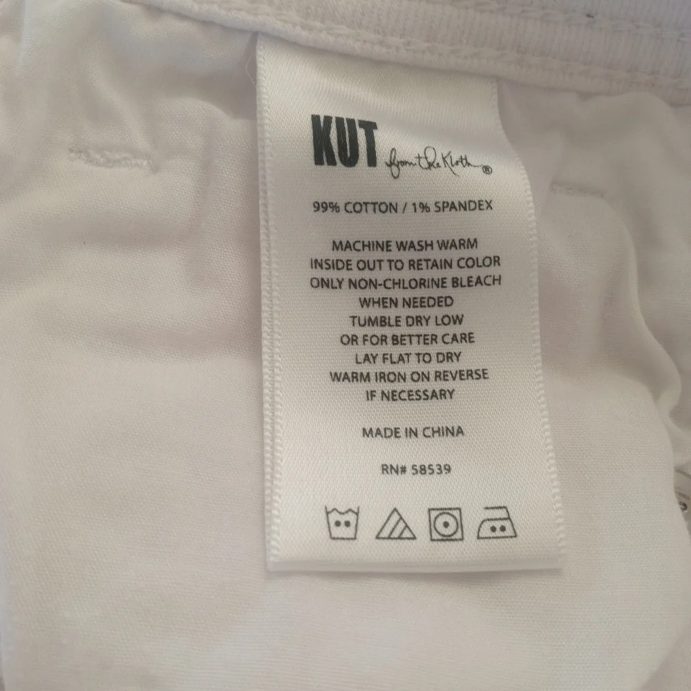 ❌❌SOLD❌❌ Kut From The Kloth Cuffed White Capri Jeans | 6 NWOT - Picture 9 of 10